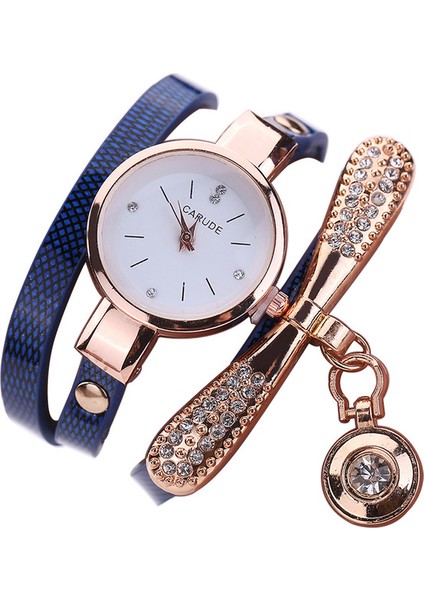 PCD020802 Reloj Mujer Lover Saatler Dijital Saat Bilezik Saat Ince Kayış Daire Bant Pu Elmas Kadranlı Saat Kolye Trend Saat (Yurt Dışından)