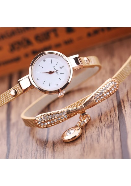 PCD020802 Reloj Mujer Lover Saatler Dijital Saat Bilezik Saat Ince Kayış Daire Bant Pu Elmas Kadranlı Saat Kolye Trend Saat (Yurt Dışından)