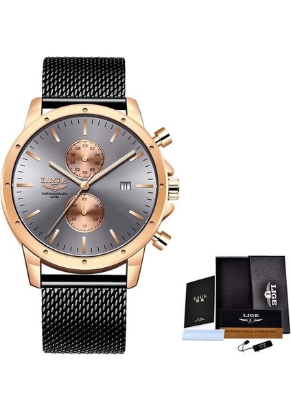 Örgü Siyah Gül 2021 Yeni Erkek Saatler Saat Lüks Üst Marka Askeri Siyah Kuvars Izle Erkek Su Geçirmez Kronograf Spor Aydınlık Kol Saati (Yurt Dışından)