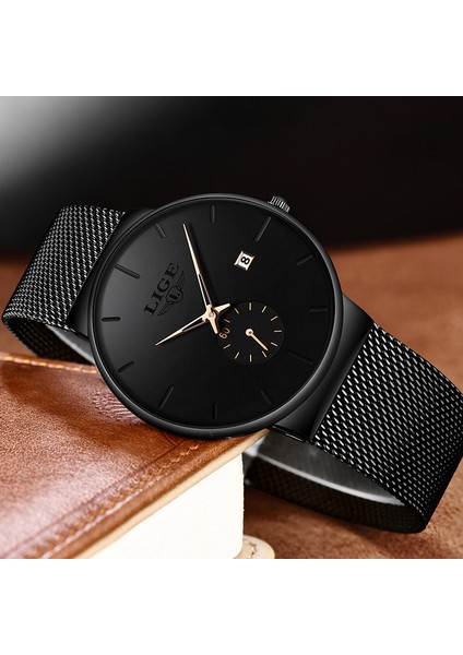 Siyah Altın Adam Ultra Ince Izle Lıge Erkek Saatler Lüks Marka Hediye Erkek Saat Iş Kuvars Kol Saati Izle Erkekler Için Relogio Masculino (Yurt Dışından) modelleri