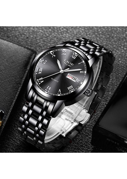 Altın Siyah S 2022 Lıge Üst Marka Lüks Erkek Saati Su Geçirmez Tarih Saat Erkek Spor Saatler Erkekler Kuvars Rahat Bilek Izle Relogio Masculino (Yurt Dışından) indirimleri