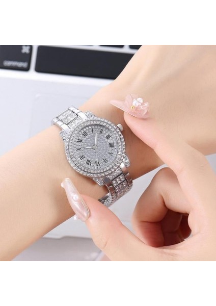 Altın Narin Kol Saati Diamante Dekorasyon Aksesuarı Lüks Kadın Taklidi Bileklik Saat (Yurt Dışından) fiyatları