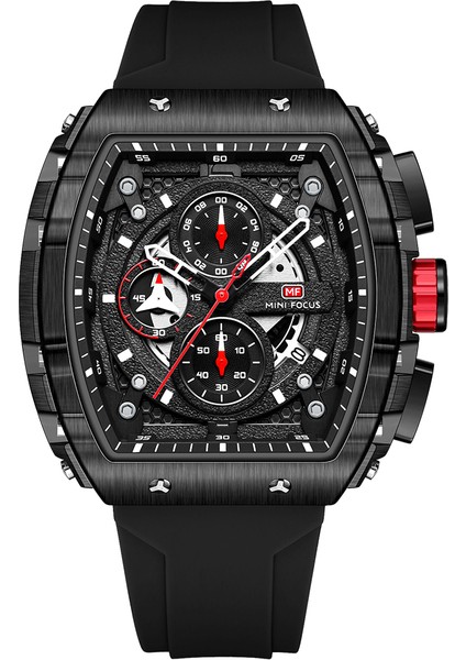 MF0399G03B05 Moda Izle Erkekler Lüks Üst Marka Kuvars Saatler Su Geçirmez Kronograf Spor Kol Saati Relogio Masculino Silikon Kayış Siyah (Yurt Dışından) modelleri