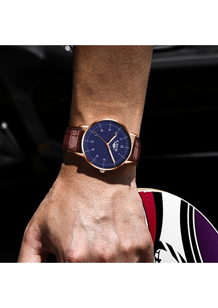 Kahverengi Beyaz Lıge Yeni Izle Erkekler Minimalist Ultra Ince Saatler Erkek Moda Örgü Kemer Kuvars Saat Spor Su Geçirmez Saatler Relogio Masculino (Yurt Dışından) modelleri