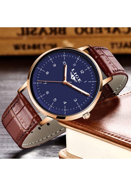 Kahverengi Beyaz Lıge Yeni Izle Erkekler Minimalist Ultra Ince Saatler Erkek Moda Örgü Kemer Kuvars Saat Spor Su Geçirmez Saatler Relogio Masculino (Yurt Dışından) fırsatları