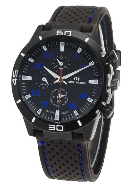Mavi Silikon Spor Araba Izle Moda Askeri Su Geçirmez Saatler Spor Analog Erkek Kuvars Izle Saat Saat Relogio Masculino (Yurt Dışından)