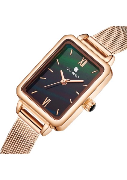 Rosegold Kutusu ile Kadın Minik 10MM Bilezik Saatler Lüks Marka Tasarımcısı Elbise Kuvars Izle Bayanlar Kare Saat Kadın Rosegold Relogio Feminino (Yurt Dışından) fiyatları