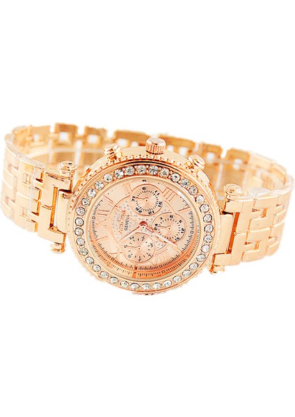 Kahverengi Contena Marka Moda Gül Altın Bilezik Izle Kadın Saatler Lüks Taklidi Tam Çelik Kuvars Izle Saat Relogio Feminino (Yurt Dışından) modelleri