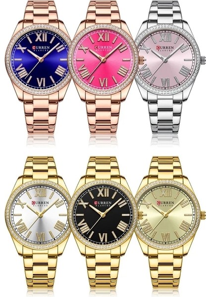 Gül Pembe Curren Yeni Lüks Kuvars Bayanlar Bileklik Saat Taklidi Kadran Zarif Aydınlık Işaretçi Paslanmaz Çelik Saat Relogio Feminino (Yurt Dışından) indirimleri