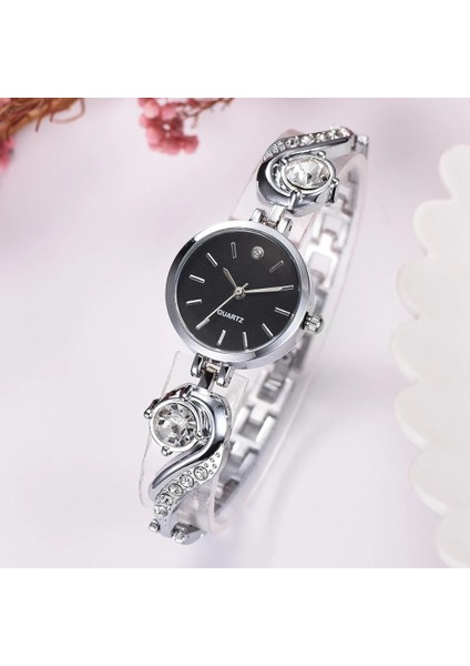 H Lüks Kadın Kol Saatleri Yapay Elmas Bilezik Saatler Bayan Elbise Moda Kuvars Saat Gül Altın Relojes Mujer Zegarek Damski (Yurt Dışından) fırsatları