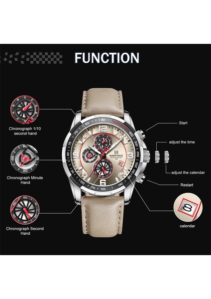 Sgygy-Box 2022 Üst Marka Lüks Navıforce 100% Orijinal Moda Izle Erkekler Için Çok Fonksiyonlu Spor Su Geçirmez Adam Kuvars Kol Saatleri Saat (Yurt Dışından)