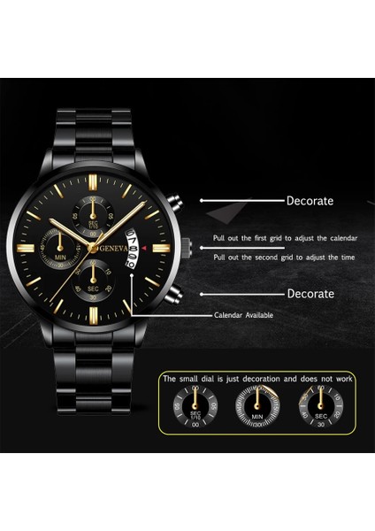 Stil 4 Reloj Hombre Moda Erkekler Paslanmaz Çelik Izle Lüks Takvim Kuvars Kol Saati Iş Saatleri Adam Saat Relogio Masculino (Yurt Dışından) fırsatları