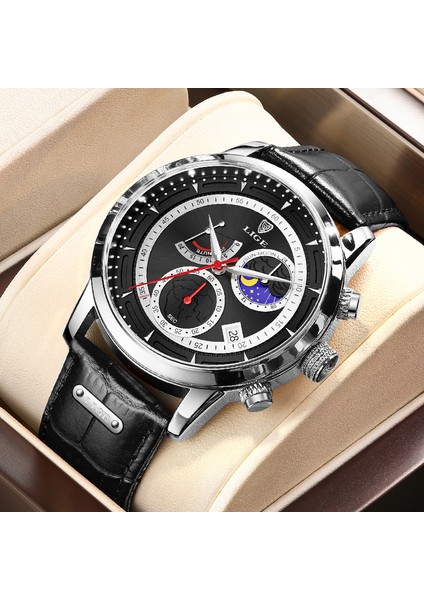 Siyah Lıge Erkek Saatler Iş Casual Izle Erkekler Için Orijinal Üst Marka Lüks Kol Saati Adam Kuvars Chronograph Su Geçirmez Saatler (Yurt Dışından) fiyatları