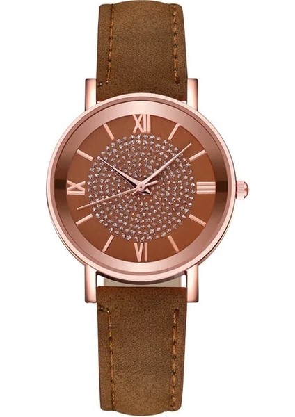 Kahverengi 2020 Yeni Yıldızlı Kadran Kadın Izle Moda Roma Ölçekli Bayanlar Quartz Saat Bilezik Izle Kadın Izle Kol Saatleri Kadınlar Için (Yurt Dışından)