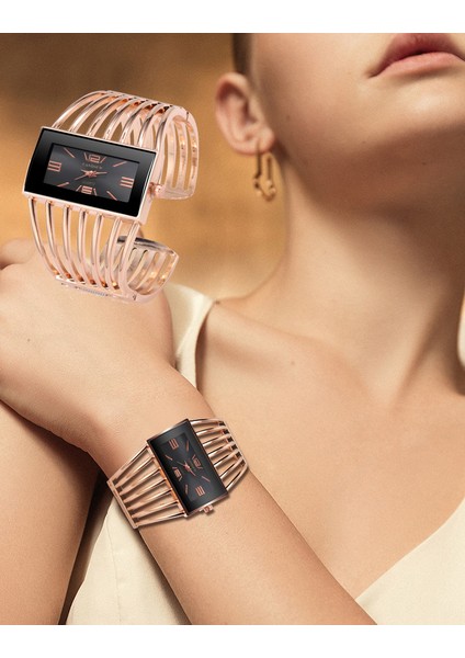 Bir Bayan Izle Lüks Moda Gül Altın Bileklik Bileklik Izle Kadın Elbise Saat Kadın Bayan Saati Kızlar Kol Saati Relojes (Yurt Dışından) fiyatları