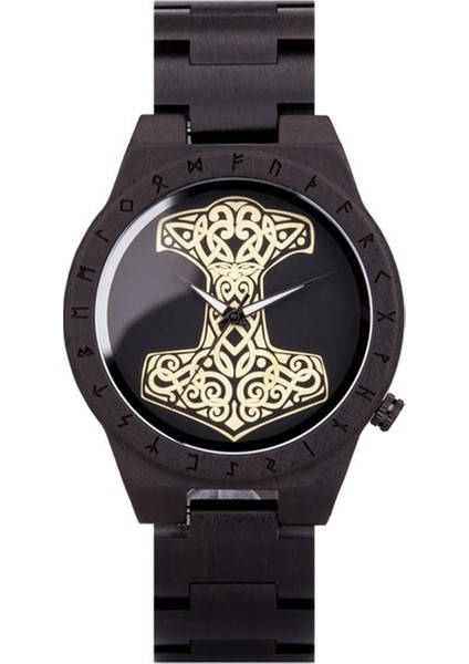 T93-4 Bobo Bırd Viking Erkek Saatler Zebra Ahşap Vintage Izle Erkekler Için Bambu Kutusu ile Gelmek Şükran Günü Noel Hediyesi Dropshipping (Yurt Dışından)