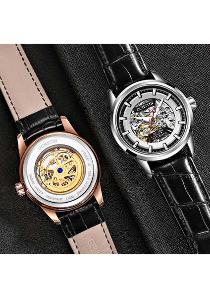 Gül Beyaz S Üst Marka Lüks Ochstın Erkek Otomatik Mekanik Saatler Su Geçirmez Tourbillon Erkek Izle Öz Rüzgar Spor Kol Saati (Yurt Dışından) fırsatları