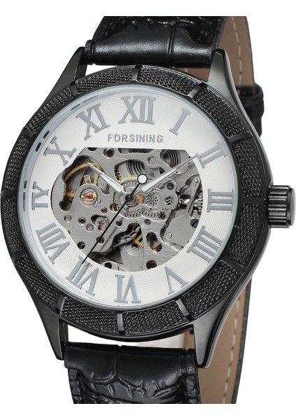 02 Forsınıng Basit Mekanik Saat Içi Boş Roma Dijital Ölçekli Delinebilir Mekanik Saat Dairesel Kemer Erkek Saati (Yurt Dışından) modelleri