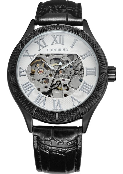 02 Forsınıng Basit Mekanik Saat Içi Boş Roma Dijital Ölçekli Delinebilir Mekanik Saat Dairesel Kemer Erkek Saati (Yurt Dışından) fırsatları