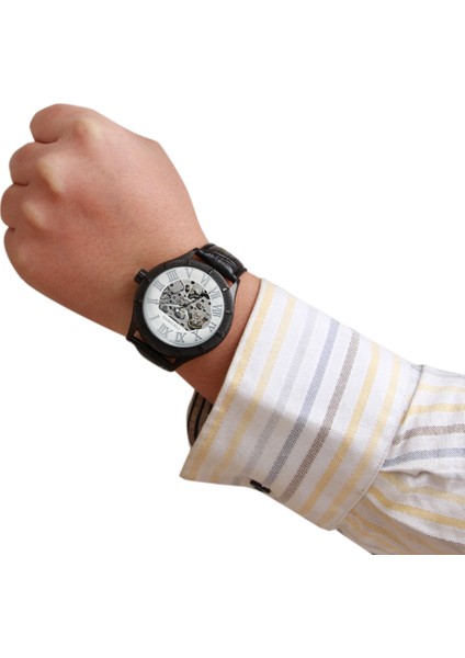 02 Forsınıng Basit Mekanik Saat Içi Boş Roma Dijital Ölçekli Delinebilir Mekanik Saat Dairesel Kemer Erkek Saati (Yurt Dışından) indirimleri