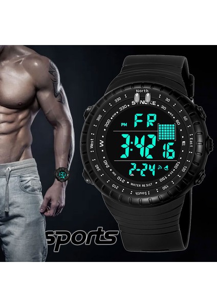 9658HEI Dijital Erkek Saati 50 M Yüzme LED Büyük Arama Askeri Erkekler Spor Ordu Saatler Erkekler Spor Saat Relogio Masculino Erkekler Için 18+ (Yurt Dışından) fiyatları