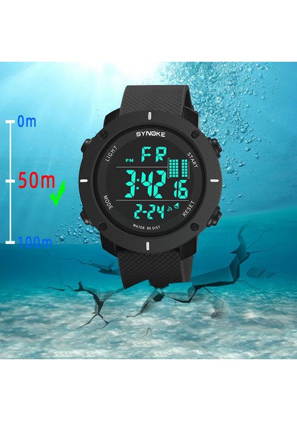 9658HEI Dijital Erkek Saati 50 M Yüzme LED Büyük Arama Askeri Erkekler Spor Ordu Saatler Erkekler Spor Saat Relogio Masculino Erkekler Için 18+ (Yurt Dışından) modelleri