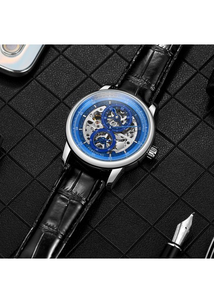 Gümüş Forsınıng Mavi Izle Basit Içi Boş 8 Kelime Mekanik Saat Dairesel Kemer Izle Alaşım Mekanik Saat (Yurt Dışından) indirimleri