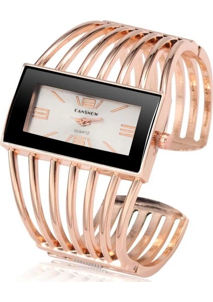 Gül Altın Beyaz Cansnow Bayan Izle Lüks Moda Gül Altın Bileklik Bileklik Saat Kadın Elbise Saat Kadın Lady Saati Kızlar Kol Saati Relojes (Yurt Dışından)