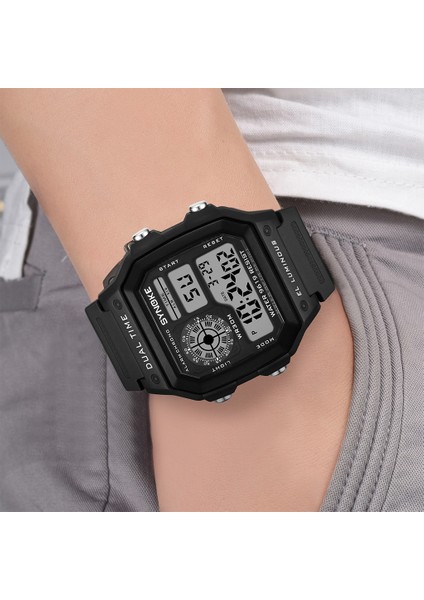 Kamuflaj Kahve Dijital Saat Erkekler Için 50 M Su Geçirmez Synoke Marka Kol Saatleri Moda LED Işık Kronometre Kol Saati Erkek Saat Reloj Hombre (Yurt Dışından)