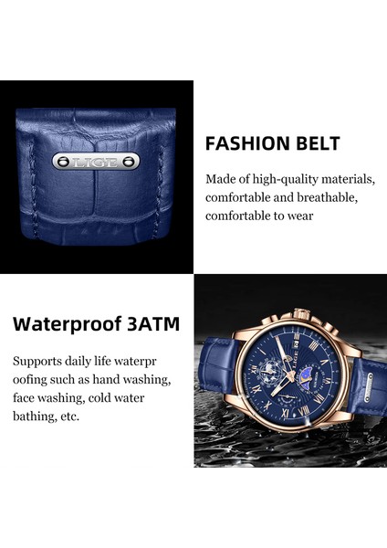 Tam Mavi Yeni Lıge Orijinal Erkek Saat Üst Marka Lüks Su Geçirmez Spor Tarih Saat Erkek Kuvars Bilek Saatler Erkekler Moonswatch Montre Homme (Yurt Dışından) modelleri