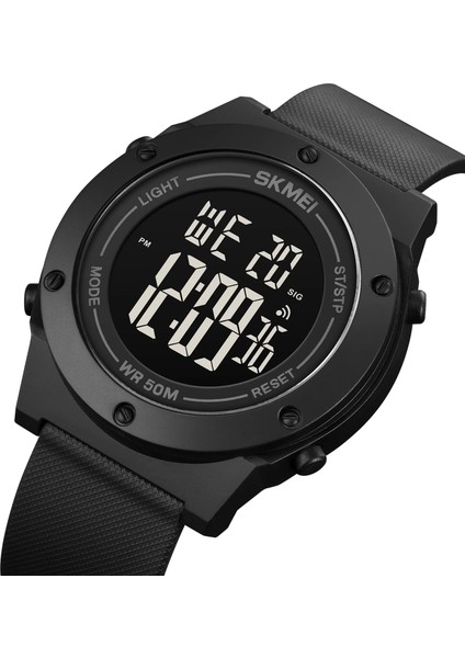 Siyah Siyah Skmeı Moda Açık Spor Izle Çok Fonksiyonlu LED Dijital Saat Pu Bant Basit Su Geçirmez Spor Tasarım Kol Saati Erkekler Için (Yurt Dışından) fırsatları