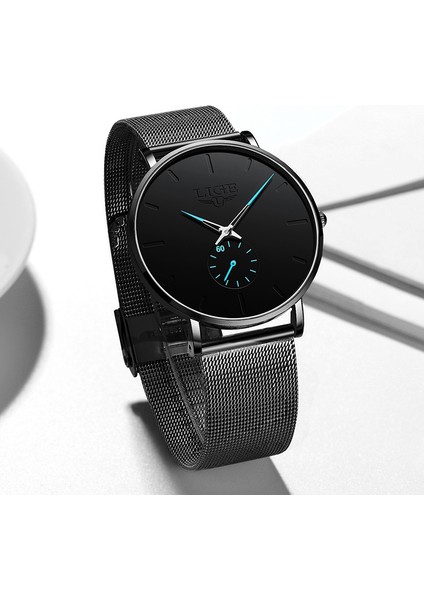 Siyah Mavi Lıge Üst Marka Lüks Kuvars Erkek Saatler Moda Iş Erkekler Için Basit Örgü Kemer Izle Rahat Su Geçirmez Spor Reloj Hombre (Yurt Dışından) fiyatları