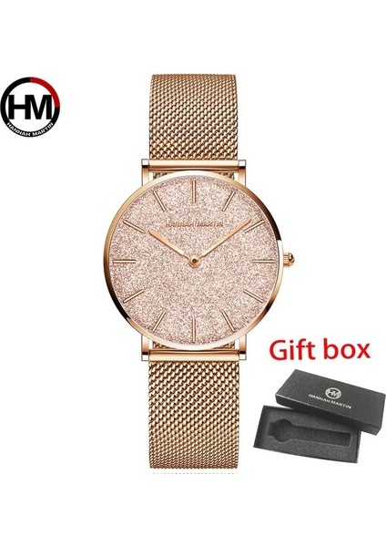 CM36-B-WFF Üst Marka Hannah Martin Kadın Izle Lüks Gül Altın Kadın Saatler Paslanmaz Çelik Bayanlar Bilezik Saat Saat Hediye Montre Femme (Yurt Dışından)