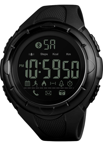 Yeşil Skmeı 1326 Erkek Dijital Saat Desteği Ios Android Işletim Sistemi Uygulama Mesajı Çağrı Hatırlatmak Koşucu Pedometre Spor Izle Siyah (Yurt Dışından)