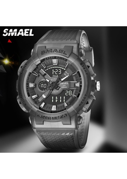 Erkekler Için Şeffaf Balck Smael Spor Izle LED Dijital Saatler Çok Fonksiyonlu Su Geçirmez Çalar Saat Kronograf Kuvars Kronometre Tarihi 8006 (Yurt Dışından) fiyatları