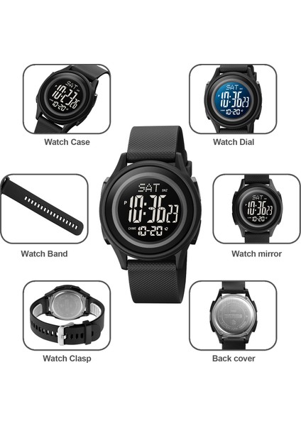 Siyah Kara Kutu Skmeı Askeri Elektronik Hareketi Moda Izle Erkekler Için Spor Kronometre Chrono Alarm Dijital Saat Su Geçirmez Relogio Masculino (Yurt Dışından) fiyatları
