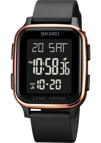 Altın Skmeı Elektronik Erkek Saatleri 2 Zaman Dijital Hareket Moda Izle Spor Geri Sayım Saati 50 M Su Geçirmez LED Işık Kol Saati (Yurt Dışından)