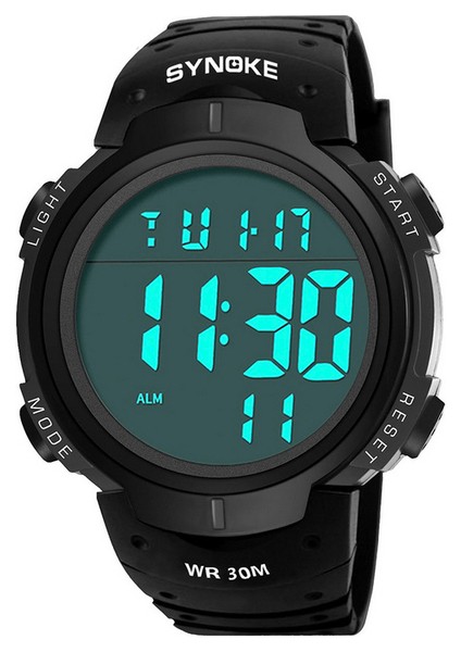Standart Siyah Synoke Açık Spor Izle Erkekler Büyük Arama Çok Fonksiyonlu Dijital Saat Erkekler Için Su Geçirmez Saatler Çalar Saat Reloj Hombre 1251 (Yurt Dışından)