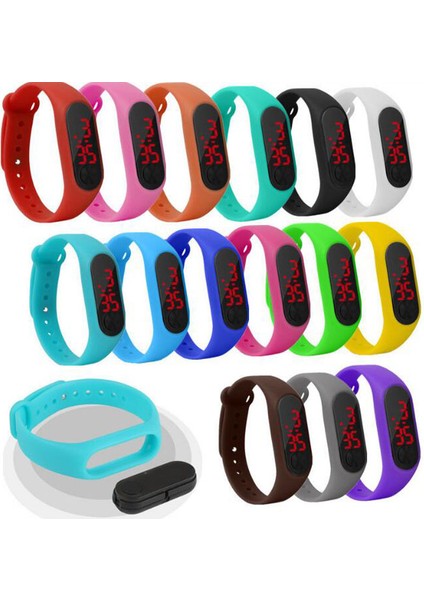 Nane Yeşil Çocuk Saatler Yeni LED Dijital Kol Saati Bilezik Çocuklar Açık Spor Izle Erkek Kız Elektronik Tarih Saati Reloj Infantil (Yurt Dışından) fiyatları