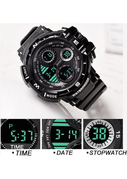 1-Siyah Altın Yıkaze Siyah Erkekler Için Dijital Saat Spor Saatler Su Geçirmez Açık Kronograf El Saati G Piyade Şok Öğrenci Kol Saati (Yurt Dışından) modelleri