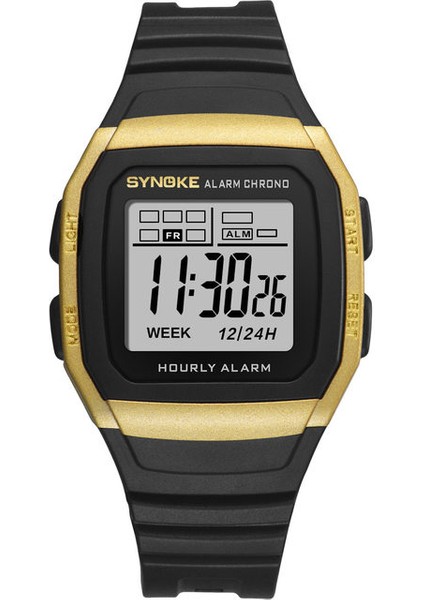 Altın Reloj Hombre Erkekler Için Dijital Saatler Su Geçirmez Spor Izle Kare Elektronik Saat Erkekler Askeri Kol Saati LED Alarm Kronometre (Yurt Dışından)