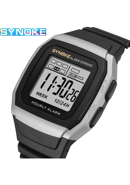 Altın Reloj Hombre Erkekler Için Dijital Saatler Su Geçirmez Spor Izle Kare Elektronik Saat Erkekler Askeri Kol Saati LED Alarm Kronometre (Yurt Dışından)
