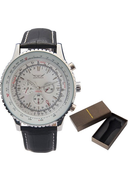 Whitebox Forsınıng Lüks Mekanik Saatler Erkekler Klasik Otomatik 6 Pin Takvim Büyük Arama Kayışı Kol Saati Montre Homme Relojes Suizos (Yurt Dışından)