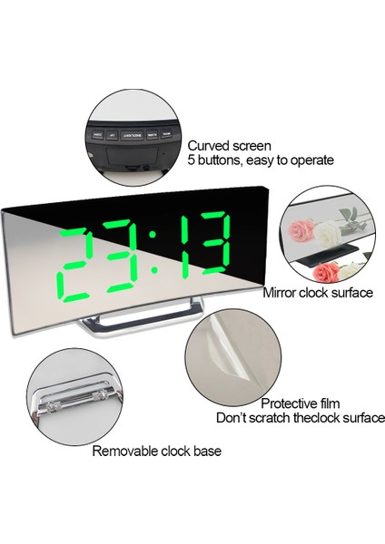 TYPE11 Dijital Çalar Saat Masaüstü Izle Çocuklar Için Yatak Odası Ev Dekor Sıcaklık Erteleme Fonksiyonu Masa Masa Saati LED Saat Elektronik (Yurt Dışından) indirimleri
