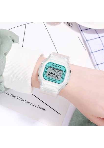 Şeffaf Mavi Synoke Çok Fonksiyonlu Dijital Spor Izle Erkekler Kare Kronometre Erkek Kol Saatleri Moda Retro Erkek Saatler Reloj Hombre 1628 (Yurt Dışından)