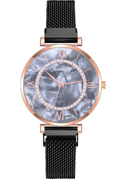 Pembe Altın Yeni Bayanlar Lüks Saatler Örgü Mıknatıs Toka Kristal Kuvars Izle Kadınlar Için Küçük Rahat Bilezik Saatler Relogio Feminino Saat (Yurt Dışından) fırsatları