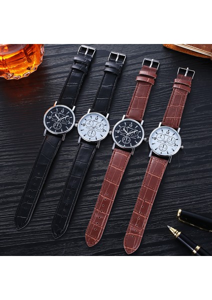 Bb Lüks Moda Erkek Saat Deri Kayış Kuvars Bilek Iş Izle Basit ve Şık Elbise Kol Saati Mavi Cam Erkek Saati (Yurt Dışından) fiyatları