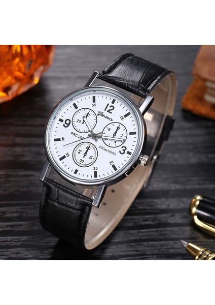 Bb Lüks Moda Erkek Saat Deri Kayış Kuvars Bilek Iş Izle Basit ve Şık Elbise Kol Saati Mavi Cam Erkek Saati (Yurt Dışından) fırsatları