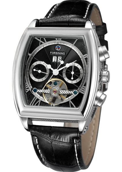 06 Forsınıng Alaşım Mekanik Izle Basit Volan Çift Halkalı Mekanik Saat Takvim Kemer Izle Siyah Saat (Yurt Dışından) modelleri