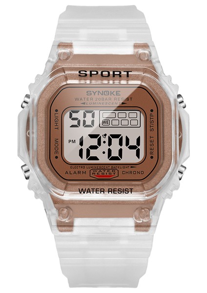 Sıradan Haki Synoke Moda Kare LED Dijital Saat Erkekler Lüks Marka Kadın Spor Saatler Erkek Su Geçirmez Elektronik Saat Erkek Kız Relojes (Yurt Dışından)
